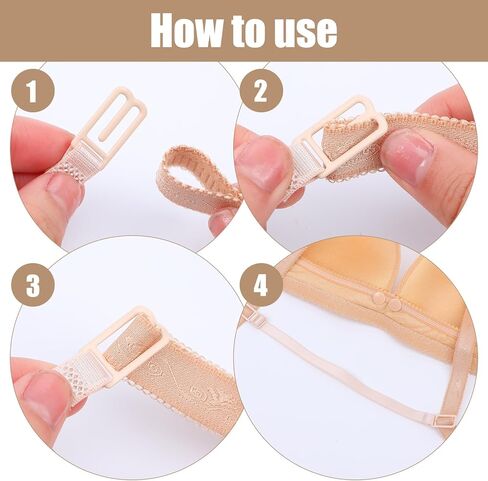 8 Pcs Bra Strap Holders for Slipping Women’s Bra Clips to Make Racerback with 4 Non-Slip Underwear Strap, Shoulder Straps Clip Conceal Converter Holders Accessory for Dress Shirts Ball Gown in Saudi Arabia