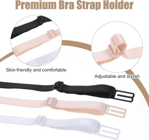 8 Pcs Bra Strap Holders for Slipping Women’s Bra Clips to Make Racerback with 4 Non-Slip Underwear Strap, Shoulder Straps Clip Conceal Converter Holders Accessory for Dress Shirts Ball Gown in Saudi Arabia