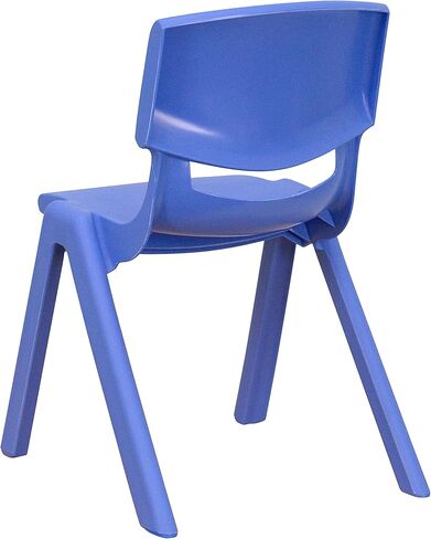 Flash Furniture Whitney 8 Pack Blue Plastic Stackable School Chair with 12'' Seat Height in Saudi Arabia