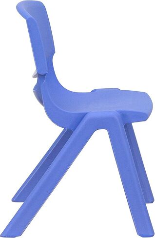 Flash Furniture Whitney 8 Pack Blue Plastic Stackable School Chair with 12'' Seat Height in Saudi Arabia