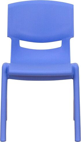 Flash Furniture Whitney 8 Pack Blue Plastic Stackable School Chair with 12'' Seat Height in Saudi Arabia