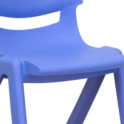 Flash Furniture Whitney 8 Pack Blue Plastic Stackable School Chair with 12'' Seat Height in Saudi Arabia