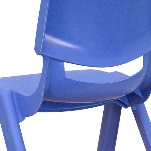 Flash Furniture Whitney 8 Pack Blue Plastic Stackable School Chair with 12'' Seat Height in Saudi Arabia