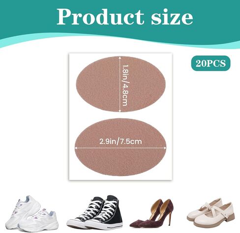 20 ورقة من ضمادات لاصقة من جلد الخلد للبثور من القطن للقدمين، ضمادات لمنع البثور من الجلد للقدمين، رقعة جلد الخلد للقدمين، ملصقات شريطية لأصابع القدم والأحذية in Kuwait