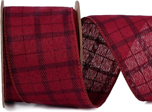 LaRibbons Red and White Strip Ribbon Wired, 2.5 Inches x 20 Yards Wired Edge Ribbon for Christmas, Memorial, Patriotic Day Wreath Bow, Outdoor Decoration in Kuwait