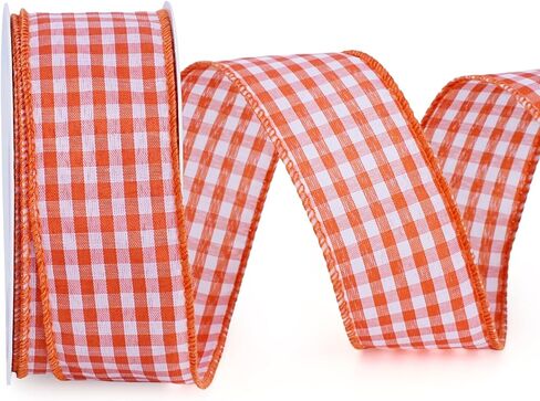 LaRibbons Red and White Strip Ribbon Wired, 2.5 Inches x 20 Yards Wired Edge Ribbon for Christmas, Memorial, Patriotic Day Wreath Bow, Outdoor Decoration in Kuwait