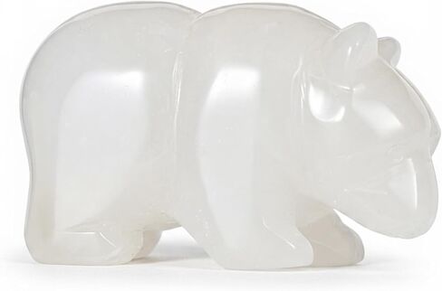3" Red Banded Carnelian Crystal Bear Figurine Gifts for Hand Carved, Gemstone for Office Bear Statues Home Decor in Saudi Arabia