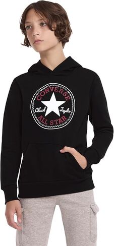 Converse Boys' Fleece Chuck Patch Pullover Hoodie in Saudi Arabia