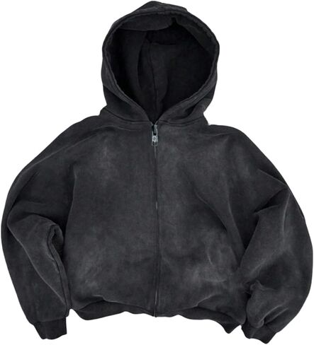 Boy's Oversized Zip Up Hoodies Long Sleeve Hooded Sweatshirts Casual Fall Outerwear in Saudi Arabia