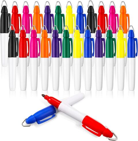 Outus 48 Pcs Mini Permanent Markers with Clips Golf Ball Marker Pen Ink Pens for Office School Supplies Outdoor Activities in Saudi Arabia