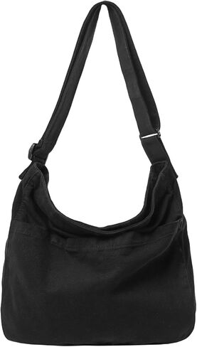 Canvas Messenger Bags for Women Crossbody Bag for School Hobo Men Cute Large Shoulder Lightweight Tote in Kuwait