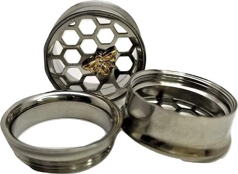 Honeycomb & Bee Ear Plugs - Stainless Steel Screw-On Ear Plugs - 7 Sizes - Pair - New! (5/8" (16mm)) in Saudi Arabia