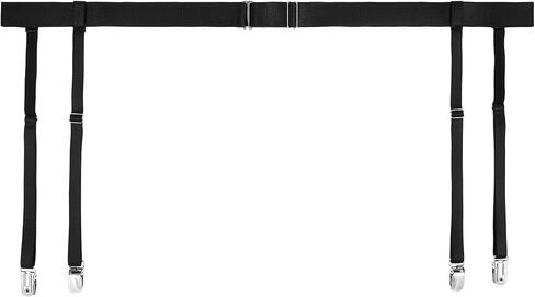 Women Adjustable Garter Belt, Women Black Simplicity Sexy Suspender Garter Belt with High Elastic Straps and Metal Clips Thigh High Stockings Suspender for Womens (Black, 4 Straps) in Saudi Arabia