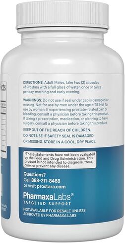 Prostara - Multi-Action Prostate Supplement - Supports Urinary Flow and Bladder Comfort - Boosts Vitality and Wellness - Saw Palmetto, Pumpkin Seed, Pomegranate & Beta Sitosterol - 60 Capsules in Saudi Arabia