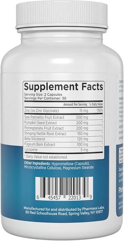 Prostara - Multi-Action Prostate Supplement - Supports Urinary Flow and Bladder Comfort - Boosts Vitality and Wellness - Saw Palmetto, Pumpkin Seed, Pomegranate & Beta Sitosterol - 60 Capsules in Saudi Arabia