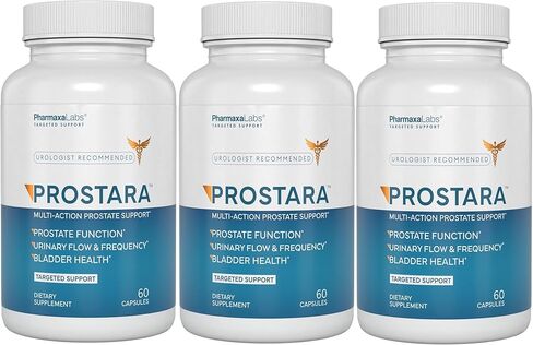Prostara - Multi-Action Prostate Supplement - Supports Urinary Flow and Bladder Comfort - Boosts Vitality and Wellness - Saw Palmetto, Pumpkin Seed, Pomegranate & Beta Sitosterol - 60 Capsules in Saudi Arabia