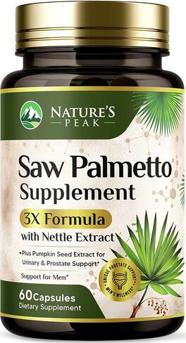 مكملات صحة البروستاتا Saw Palmetto للرجال 1000 مجم - قوة 3 أضعاف مع بذور اليقطين، مانع DHT للصحة البولية ودعم البروستاتا لصحة الرجال، نباتي، غير معدل وراثيًا، معبأة في زجاجات في الولايات المتحدة الأمريكية - 120 كبسولة in Kuwait