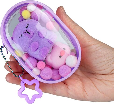 ORB Tabalicious Gacha Pouch TABA Squishy Keychain Charms - Capybara and Pig Gachapon TABA Squishies with Pouch - Soft, Sticky Collectible TABA Fidget Stress Ball Toys for Kids, Backpacks, Keys, More in Saudi Arabia