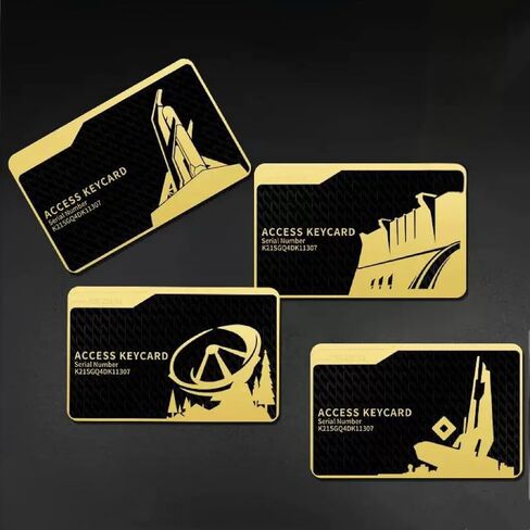 4 قطع من لعبة Delta Force Keycard هدية محيطية ذات نسيج معدني تجمع بطاقات Delta Force، غرفة اجتماعات الرئيس، Beakkesh، Zero Dam in Kuwait