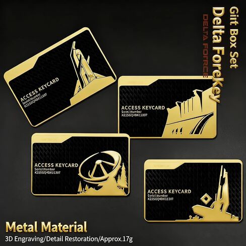 4 قطع من لعبة Delta Force Keycard هدية محيطية ذات نسيج معدني تجمع بطاقات Delta Force، غرفة اجتماعات الرئيس، Beakkesh، Zero Dam in Kuwait
