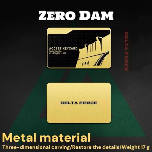4 قطع من لعبة Delta Force Keycard هدية محيطية ذات نسيج معدني تجمع بطاقات Delta Force، غرفة اجتماعات الرئيس، Beakkesh، Zero Dam in Kuwait