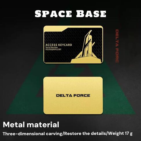 4 قطع من لعبة Delta Force Keycard هدية محيطية ذات نسيج معدني تجمع بطاقات Delta Force، غرفة اجتماعات الرئيس، Beakkesh، Zero Dam in Kuwait