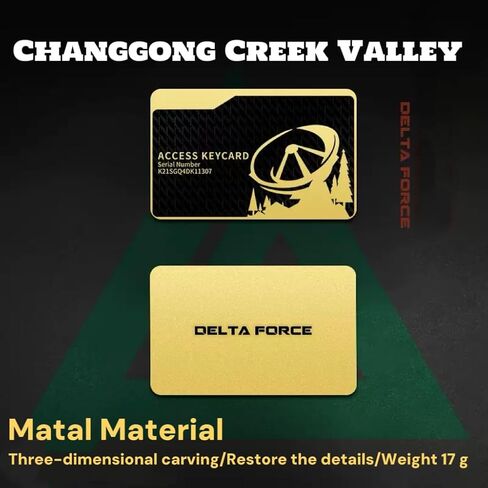 4 قطع من لعبة Delta Force Keycard هدية محيطية ذات نسيج معدني تجمع بطاقات Delta Force، غرفة اجتماعات الرئيس، Beakkesh، Zero Dam in Kuwait