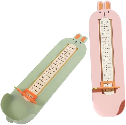 2Pcs Foot Measuring Ruler Accurate Foot Measuring Device for Boy Girl Lightweight Comfortable Shoe Measurement Tool for Home Use in Saudi Arabia