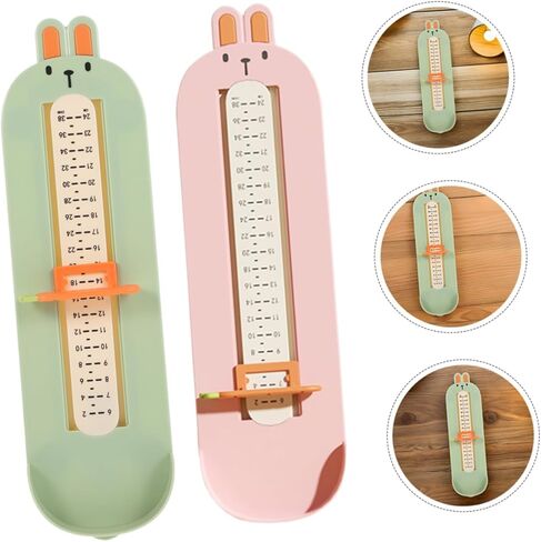 2Pcs Foot Measuring Ruler Accurate Foot Measuring Device for Boy Girl Lightweight Comfortable Shoe Measurement Tool for Home Use in Saudi Arabia