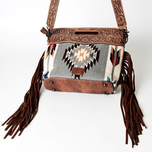American Darling Clutch Hand Tooled Saddle Blanket Genuine Leather Women Bag Western Handbag Purse| in Saudi Arabia