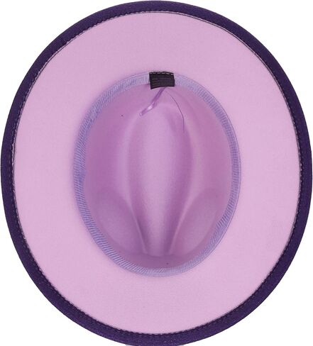 Gradient-Colored Dress Hats for Men, Women's Fedoras, Felt Panama Wide-Brimmed Hats, Suitable for Holiday Parties. in Saudi Arabia