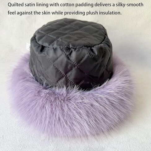FHQHTH Women's Fluffy Faux Fur Bucket Hat Warm Fuzzy Winter Cap Cozy Soft Outdoor Fashion Hat in Saudi Arabia