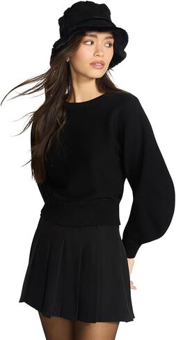 Steve Madden Womens Faux-Shearling Bucket Hat in Saudi Arabia