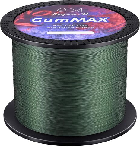 GumPlus 8X Stealth Braided Fishing Line 150 Yards / 25 LB Abrasion Resistant Superline Zero Stretch & Smaller Diameter Confuse & Catch Big Fish Better in Saltwater & Freshwater (Black) in Kuwait