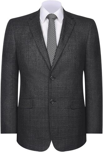 Men's Sport Coat Classic Fit Plaid Causal Blazer 2 Button Suit Jacket for Daily Business Wedding Wear in Saudi Arabia