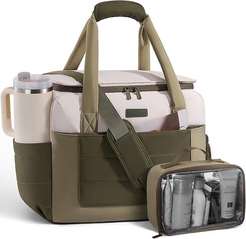 LOVEVOOK Weekender Bags for Women,Carry on Duffle Bag for Travel, Water-resistant Gym Bag with Wet Pocket,Overnight Travel Bag (Been Green, L) in Saudi Arabia