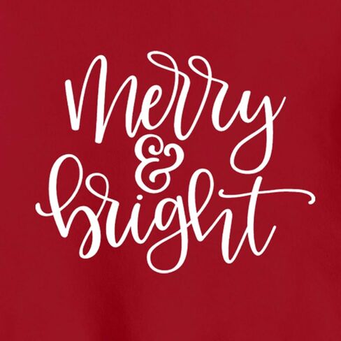 Christmas Sweatshirts Kids Boys Girls 2-6 Years Merry And Bright Sweatshirts Toddler Xmas Long Sleeve Shirt in Saudi Arabia