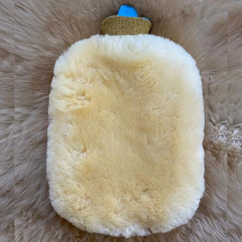 Natural Sheepskin Hot Water Bottle Rubber with Soft Cover, Hot Water Bottle for Pain Relief, Hot Water Bag for Cramps, 2 liters Hot Bottle Warmer, East Perry Premium Sheepskin hot Bottle Warmer in Saudi Arabia