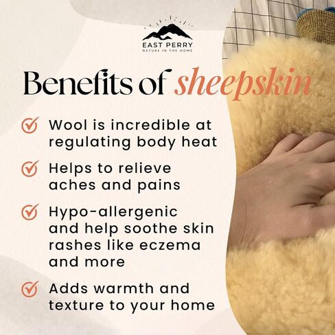 Natural Sheepskin Hot Water Bottle Rubber with Soft Cover, Hot Water Bottle for Pain Relief, Hot Water Bag for Cramps, 2 liters Hot Bottle Warmer, East Perry Premium Sheepskin hot Bottle Warmer in Saudi Arabia