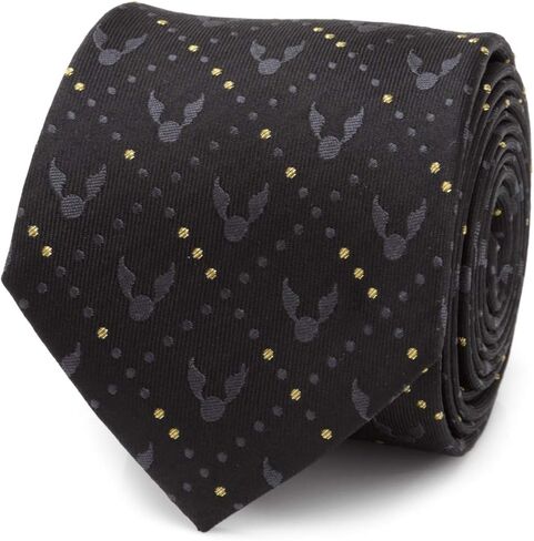 Harry Potter Golden Snitch Black Silk Men's Tie in Saudi Arabia