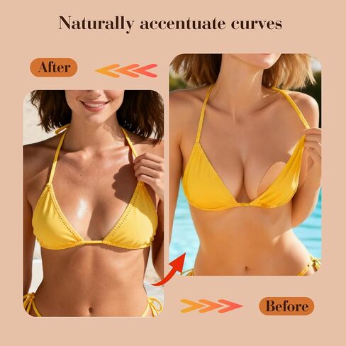 Majurphy Natural Push up Sticky Bra Insert Pads | Double Sided Adhesive Inserts | Stick on for Sports Bra Swimsuit in Saudi Arabia