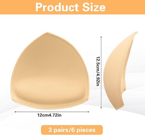 3 Pairs Bra Pads Inserts Push up,Removable Sports Breast Enhancers Inserts Enhancers for Dresses Swimsuits Bikini in Saudi Arabia
