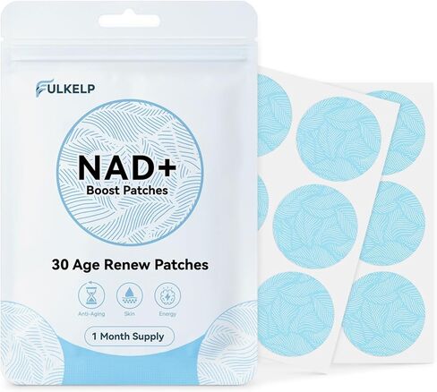 NAD Patches for Women and Men, 8 Hour Time-Release for Cellular Energy & Focus, A New Kind of NAD Supplement with Nicotinamide Riboside, Resveratrol, CoQ10, 30 Patches in Saudi Arabia