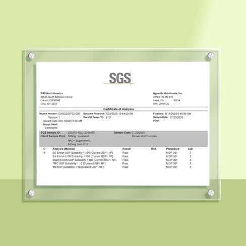 مكمل Liposomal NAD+ ريسفيراترول 1300 مجم، ريسفيراترول متحول عالي التوافر الحيوي 10، مع قوة إضافية NAD Plus، يدعم الشيخوخة وصحة القلب والأوعية الدموية والطاقة الخلوية، 60 كبسولة in Kuwait