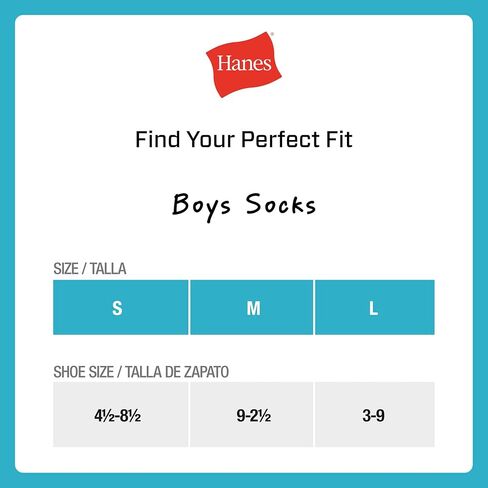 Hanes boys Ankle Socks, 14 Pairs, Stretch-cotton Socks for Boys, Moisture-wicking, Cushioned in Saudi Arabia