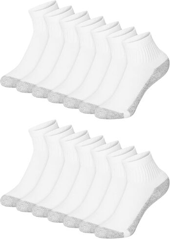 Hanes boys Ankle Socks, 14 Pairs, Stretch-cotton Socks for Boys, Moisture-wicking, Cushioned in Saudi Arabia