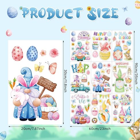 36 Sheets Window Clings Set Festive Window Stickers for Valentines St Patricks Easter 4th of July Window Decor Large Heart Tree Shamrock Egg Stars for Glass Windows Home in Saudi Arabia
