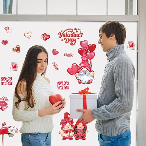 36 Sheets Window Clings Set Festive Window Stickers for Valentines St Patricks Easter 4th of July Window Decor Large Heart Tree Shamrock Egg Stars for Glass Windows Home in Saudi Arabia