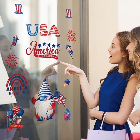 36 Sheets Window Clings Set Festive Window Stickers for Valentines St Patricks Easter 4th of July Window Decor Large Heart Tree Shamrock Egg Stars for Glass Windows Home in Saudi Arabia