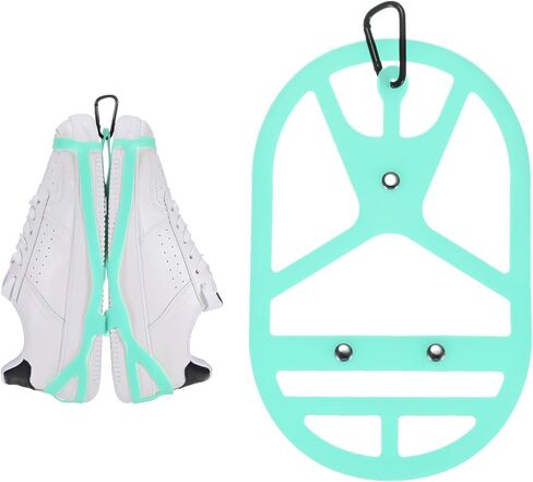 Shoe Holster for Backpack [1SET] - Elastic Silicone Footwear Holder with Clip Use for Travel & Outdoors & Sports - [Cyan-Blue-XL] Hang Extra Shoes Cleats Boots in Saudi Arabia